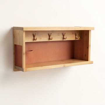 Dune Crest Wall-Mounted Entryway Organizer Shelf - Terracotta (synthetic illustration; no displayed measurements)