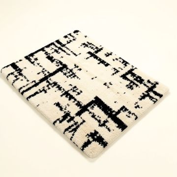 Brillion Abstract Tufted Wool Ivory/Black Area Rug (synthetic illustration; no displayed measurements)