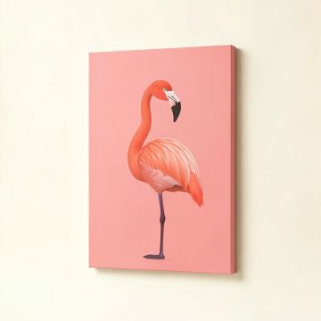 Coral Flamingo Graphic Art (synthetic illustration; no displayed measurements)
