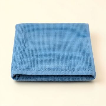 Ridge Edge Bath Towel - Blue (synthetic illustration; no displayed measurements)