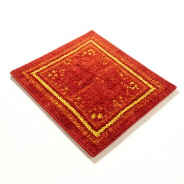 Smalling Hand-Knotted Cotton Red/Orange/Yellow Rug (synthetic illustration; no displayed measurements)