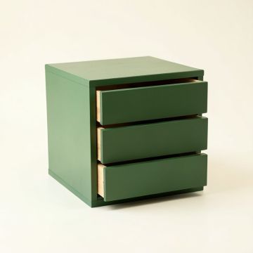 Cliff Brook Small-Parts Storage Drawer Cabinet - Green (synthetic illustration; no displayed measurements)