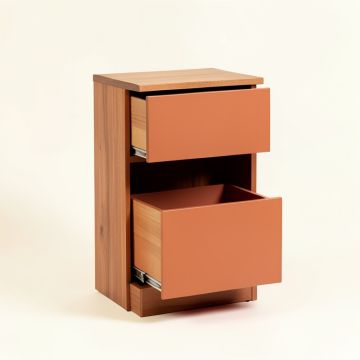 Rowan Branch Freestanding Pull-Out Hamper Cabinet - Terracotta (synthetic illustration; no displayed measurements)