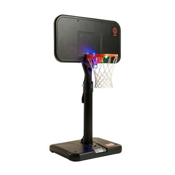 Portable Basketball Hoop Basketball System 6.6-10Ft Height Adjustment For Youth Adults Led Basketball Hoop Lights , Colorful Lights , Waterproof，Super Bright To Play At Night Outdoors , Good Gift For Kid