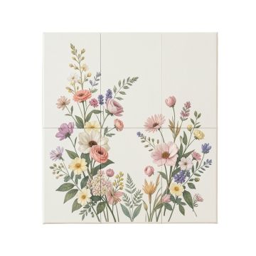 Poetic Flora Set I By Olivia Rose - 3 Piece Wrapped Canvas Print Set