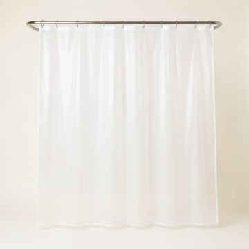 Woolley Vinyl Solid Color Single Shower Curtain (synthetic illustration; no displayed measurements)