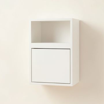 Cliff Crest Wall-Mounted Entry Cabinet - White (synthetic illustration; no displayed measurements)