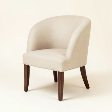 Myra Queen Anne Back Side Chair In Beige/Dark Walnut (synthetic illustration; no displayed measurements)