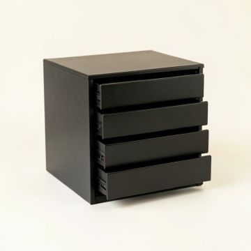 Sage Brook Small-Parts Storage Drawer Cabinet - Black (synthetic illustration; no displayed measurements)