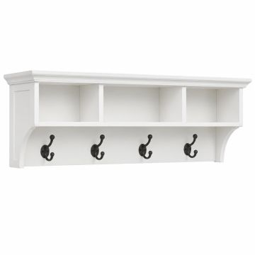 Briar Bend Wall-Mounted Entryway Organizer Shelf - White