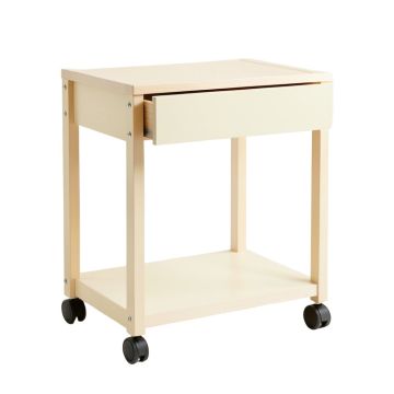 Hill Bend Empty Rolling Workshop Cart - Cream