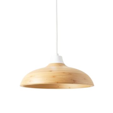 Field Bluff Pendant Light Suspended From One Plain Cable - White