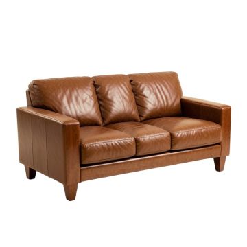 Canyon 136 '' Genuine Leather Pillow Top Arm Sofa