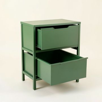 Lake Bluff Freestanding Pull-Out Hamper Cabinet - Green (synthetic illustration; no displayed measurements)