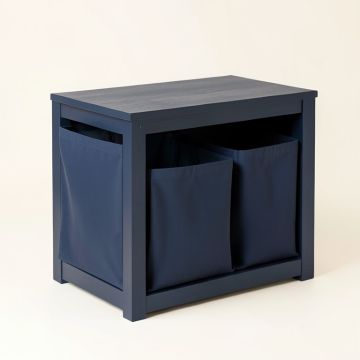 Cedar Bend Laundry Sorting Station With Plain Removable Bags - Navy (synthetic illustration; no displayed measurements)