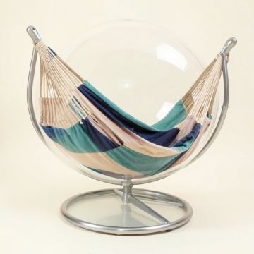 Luna Acrylic Bubble Accent Swing Chair With Stand (synthetic illustration; no displayed measurements)