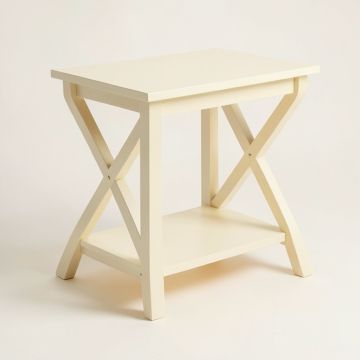 Maple Bridge Side Table - Cream (synthetic illustration; no displayed measurements)