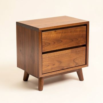 Ormond Mid-Century 2 Drawer Nightstand (synthetic illustration; no displayed measurements)