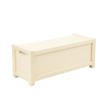 Slate Arc Narrow Outdoor Storage Bench - Cream