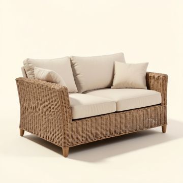 Shearin Patio Sofa With Cushions (synthetic illustration; no displayed measurements)