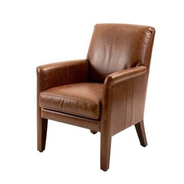 Rosborough Genuine Upholstered Dining Chair