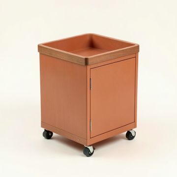 Stone Dale Empty Rolling Workshop Cart - Terracotta (synthetic illustration; no displayed measurements)