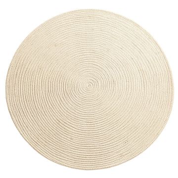 Ash Bend Round Area Rug - Ivory