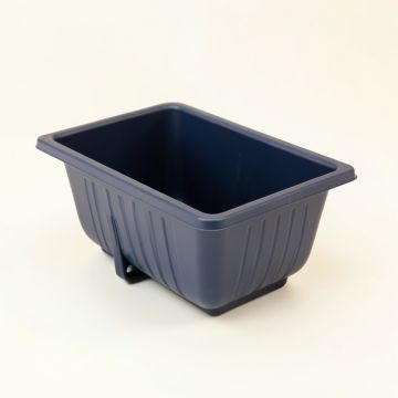 Olive Arc Empty Railing Planter With Integral Brackets - Navy (synthetic illustration; no displayed measurements)