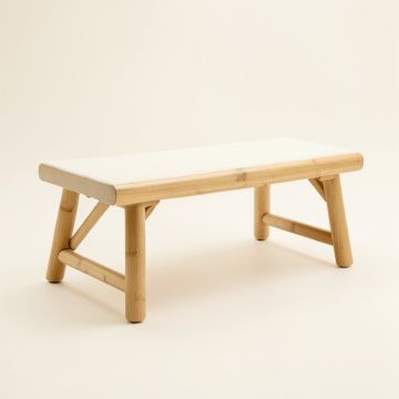 Laurel Bridge Indoor Bench - Ivory (synthetic illustration; no displayed measurements)