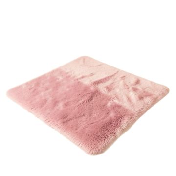 Ophir Faux-Fur Pink Area Rug