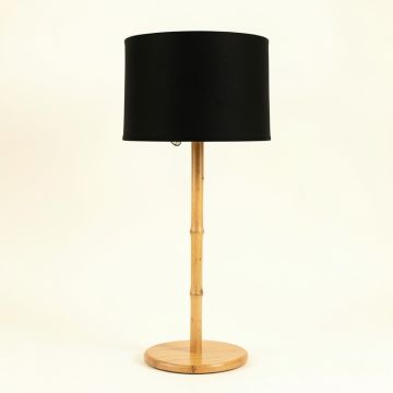 Ridge Bridge Floor Lamp With A Plain Fabric Shade - Black (synthetic illustration; no displayed measurements)