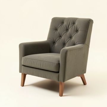 31.8 '' Wide Tufted Polyester Wingback Chair (synthetic illustration; no displayed measurements)