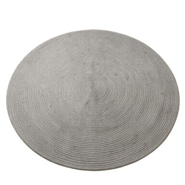 Oak Bluff Round Area Rug - Gray