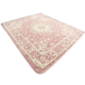 Ines Power Loom/Shag Pink/Ivory Rug (synthetic illustration; no displayed measurements)
