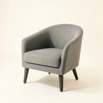 Holly Bridge Upholstered Armchair - Gray (synthetic illustration; no displayed measurements)