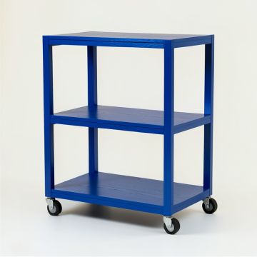 Spruce Arc Empty Rolling Workshop Cart - Blue (synthetic illustration; no displayed measurements)