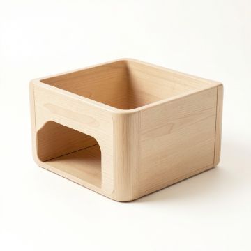 Cedar Brook Empty Furniture-Style Litter Enclosure - Beige (synthetic illustration; no displayed measurements)