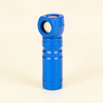 Evelots Compact Magnetic Swivel Hook Super Bright Blue Power Source Led Flashlight (synthetic illustration; no displayed measurements)