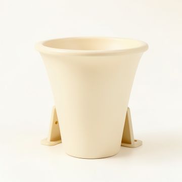 Olive Bridge Empty Railing Planter With Integral Brackets - Cream (synthetic illustration; no displayed measurements)