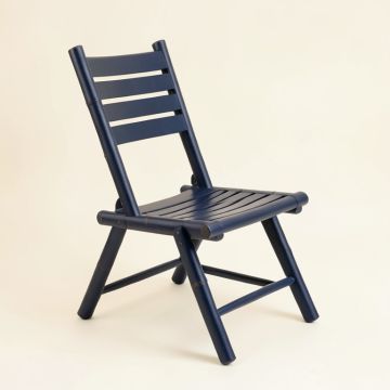 Spruce Crest Folding Outdoor Chair - Navy (synthetic illustration; no displayed measurements)