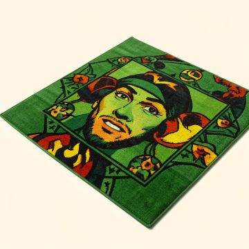 60S-70S Pop Art-Inspired Green Area Rug (synthetic illustration; no displayed measurements)