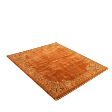 Rugsotic Carpets Hand-Knotted Orange Area Rug