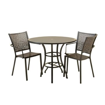 Sheree Cast Aluminum 3 Piece Bistro Set