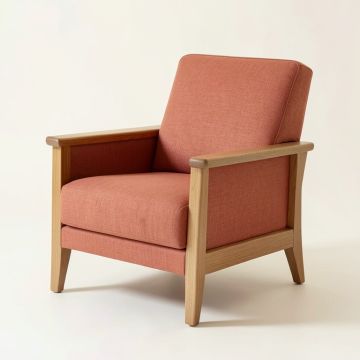 Laurel Bluff Upholstered Armchair - Terracotta (synthetic illustration; no displayed measurements)