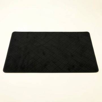 Dawn Crest Bath Mat - Black (synthetic illustration; no displayed measurements)