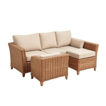 Samira 4 Piece Rattan Sofa Seating Group With Cushions