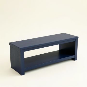 Harbor Arc Narrow Outdoor Storage Bench (synthetic illustration; no displayed measurements)