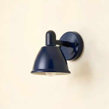 Vale Dale Wall Sconce Mounted On A Plain Wall - Navy (synthetic illustration; no displayed measurements)