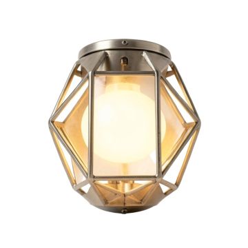 Tolya 3 - Light 11 '' Caged Geometric Semi Flush Mount
