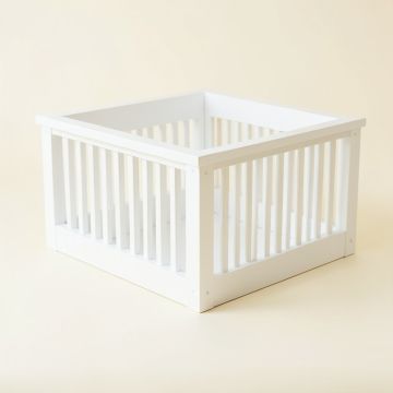 Linden Bend Empty Furniture-Style Pet Crate - White (synthetic illustration; no displayed measurements)